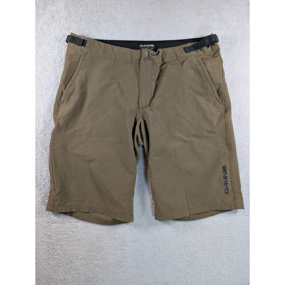 Dakine Mens XL Mountain‎ Bike Shorts Brown Olive Drab 10002946 Adjustable Waist